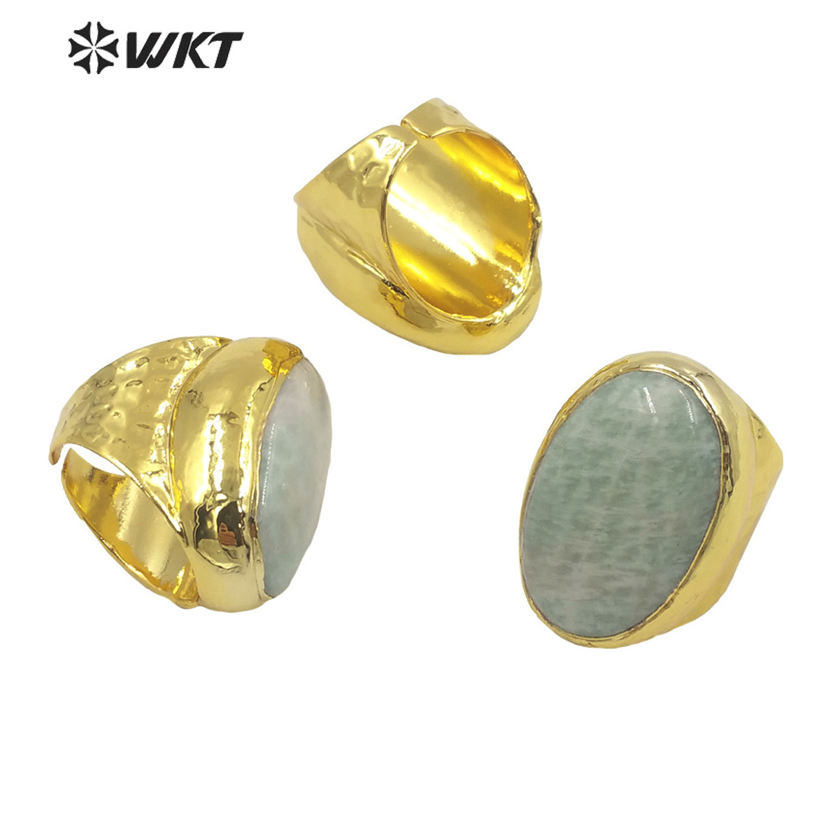 WT-R387 WKT 2022 Charming Natural Fashion Stone Amazon Rings Hot Style  For Girls Party Jewelry Rings Ladies Cocktail Ring