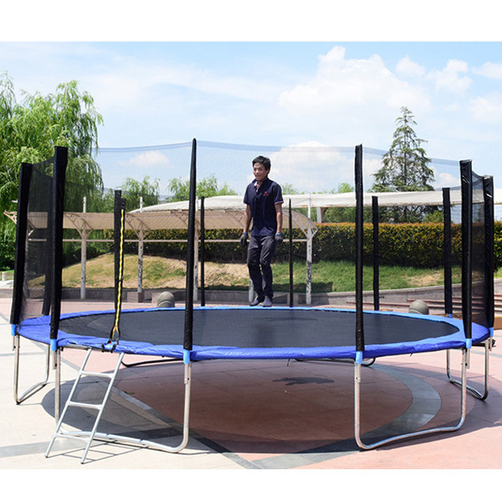 5FT 6FT 8FT 10FT 12FT 14Ft 16FT Trampoline Enclosure Safety Net Large Jumping Bed Recreational Anti-fall Rebounder with ladder