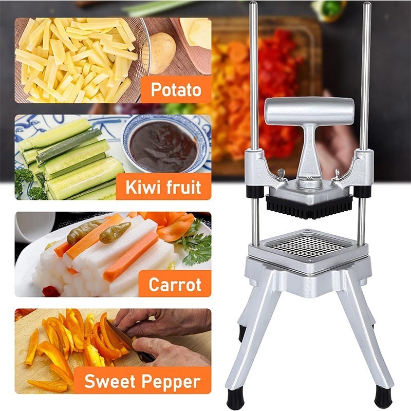 Commercial Vegetable Fruit Chopper Dicer 4 Stainless Steel Blades Manual Onion Tomato Slicer Restaurant French Fry Cutter