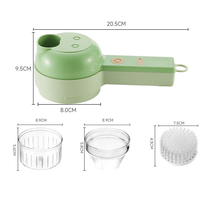 Handheld Electric Vegetable Cutter Set Kitchen Multifunctional Garlic Chopper Meat Grinder Food Masher Slicer with USB Charging