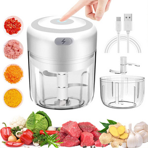 Vegetable Chopper Electric Garlic Masher Grinder Durable Kitchen Tools Shredder Sturdy USB Charging Fresh Chili Mini Crusher