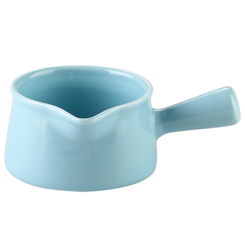 Low Price High Temperature Resistance Mini Nordic Milk Sugar Jug Sauce Dish Ceramic Coffee Cooking Pot with Handle