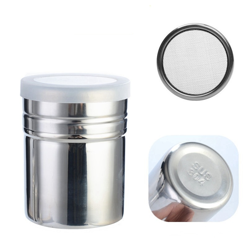 18/8 Stainless Steel Spice Shaker Seasoning Dispenser Spice Bottles with Wide Holes Rotating Lid