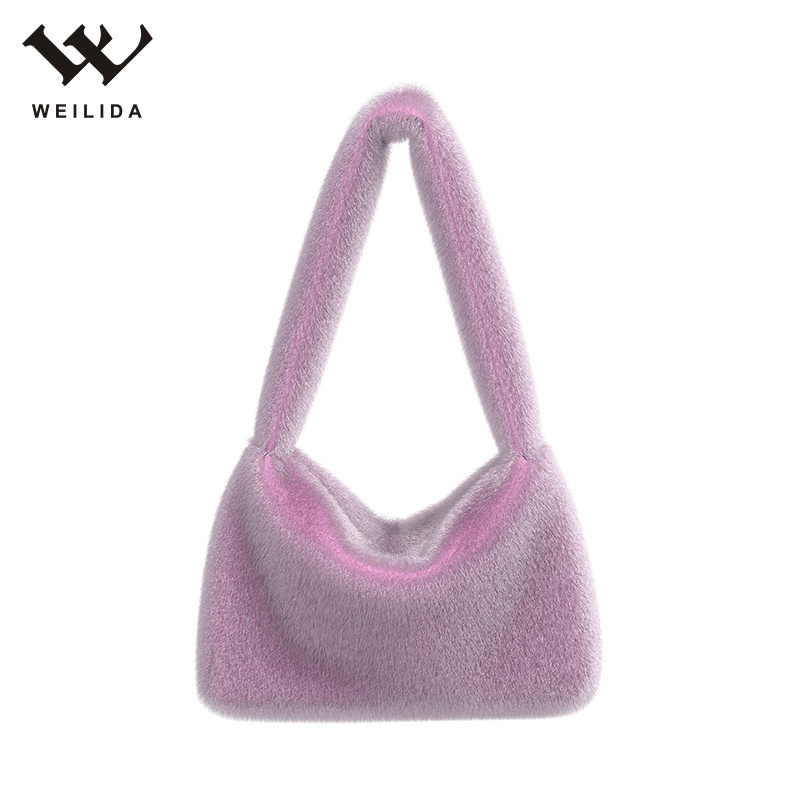 Wholesale New Fashion Retro Simple Warm Pink Handbag For Women