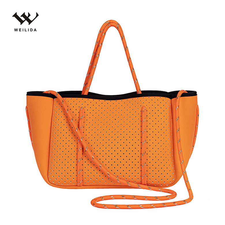 Fashion Wholesale Shopper Shoulder Blue Orange Handbags For Women Luxury Orange