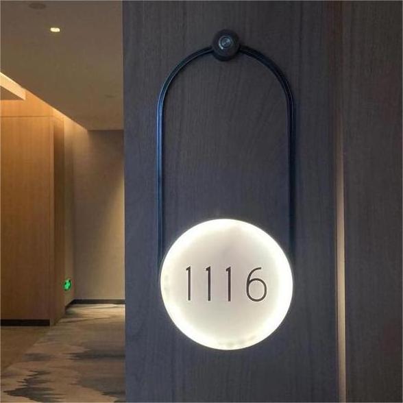 House Numbers Address Sign Led Illuminated Outdoor Metal Lighted Up Doorplate