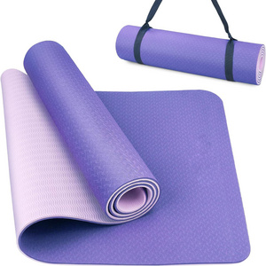 Oem Color Best Natural Non Slip Yoga Mat Large Thick Eco friendly Pilates Mats For Hot Yoga Stretching