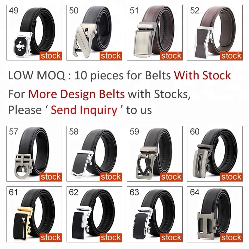 Custom Wholesale Personalized Men Private Label Auto Automatic Ratchet Sliding Men Genuine Leather Belt