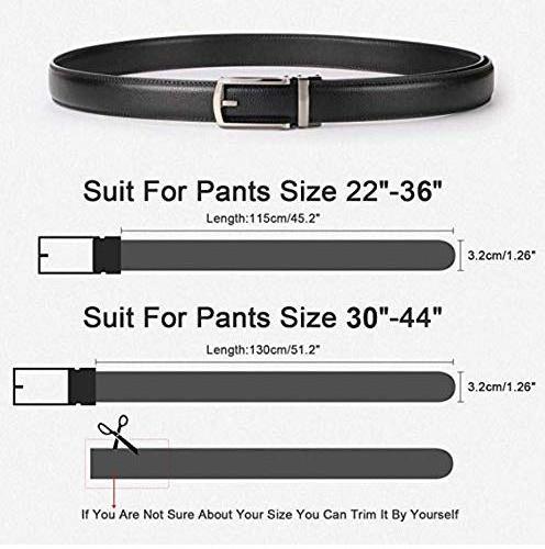 Ratchet Belt Men Genuine Leather Belt Custom logo Fit Automatic Buckle Belt No Hole