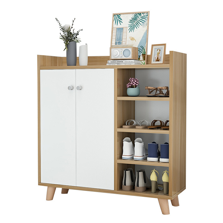 Easy Assemble Compact Door Wooden Shoe Cabinet Living Room Furniture Modern Cabinet