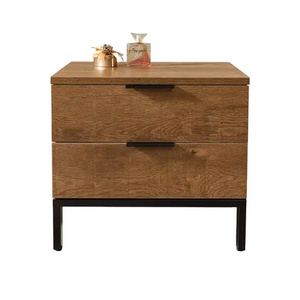 Home Feature nightstand vanity dresser table Two Drawer Modern Night Stand