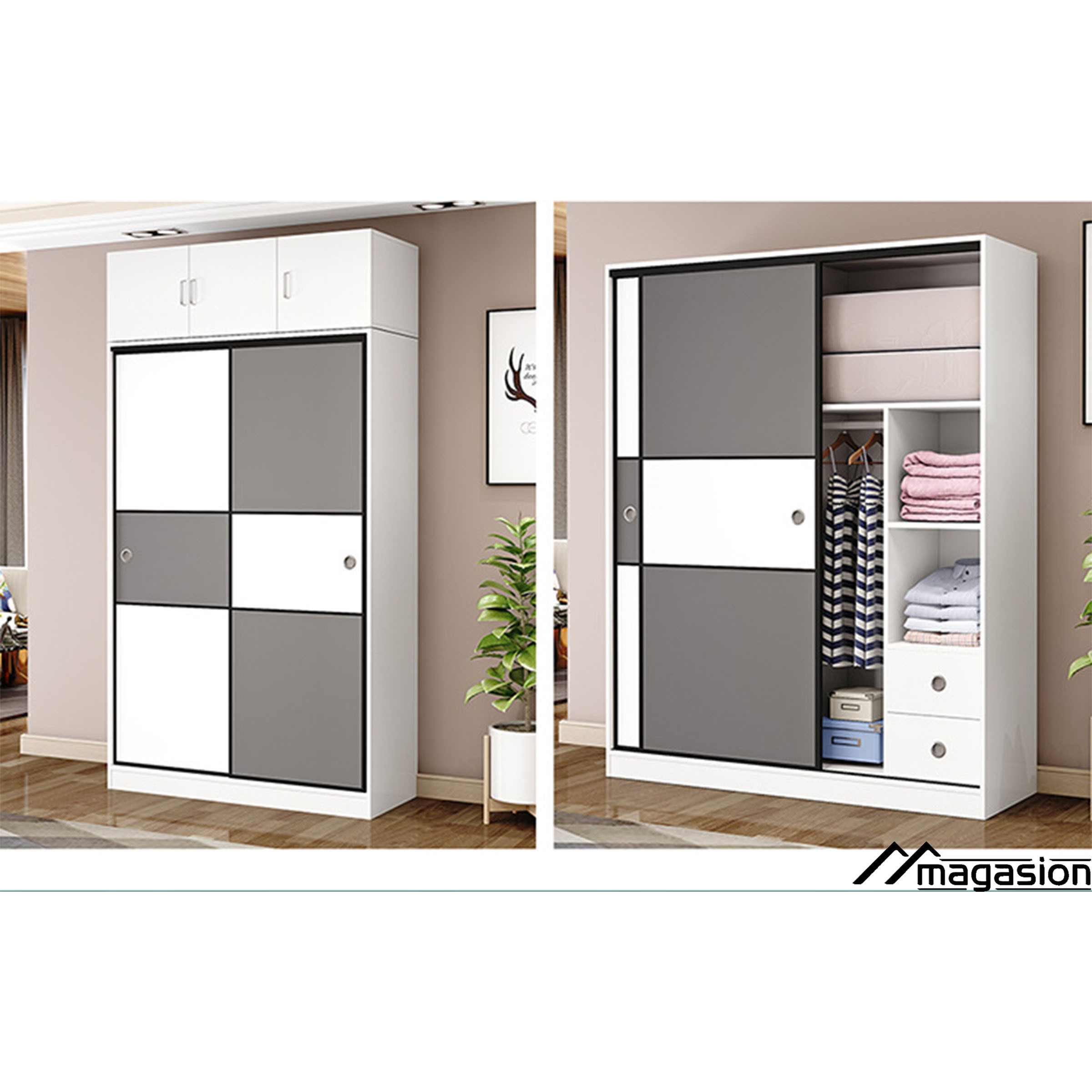 Factory price bedroom wall wardrobe cabinet designs multi-use portable clothes wardrobe