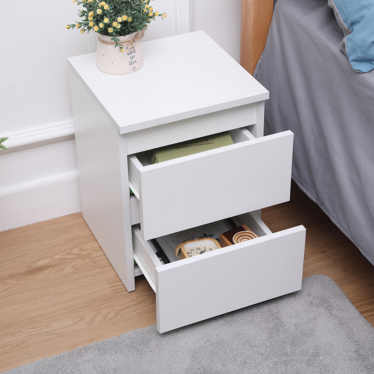 Nordic Style Hotel Bedroom Furniture Bedside Table White Floating Small Black Nightstand