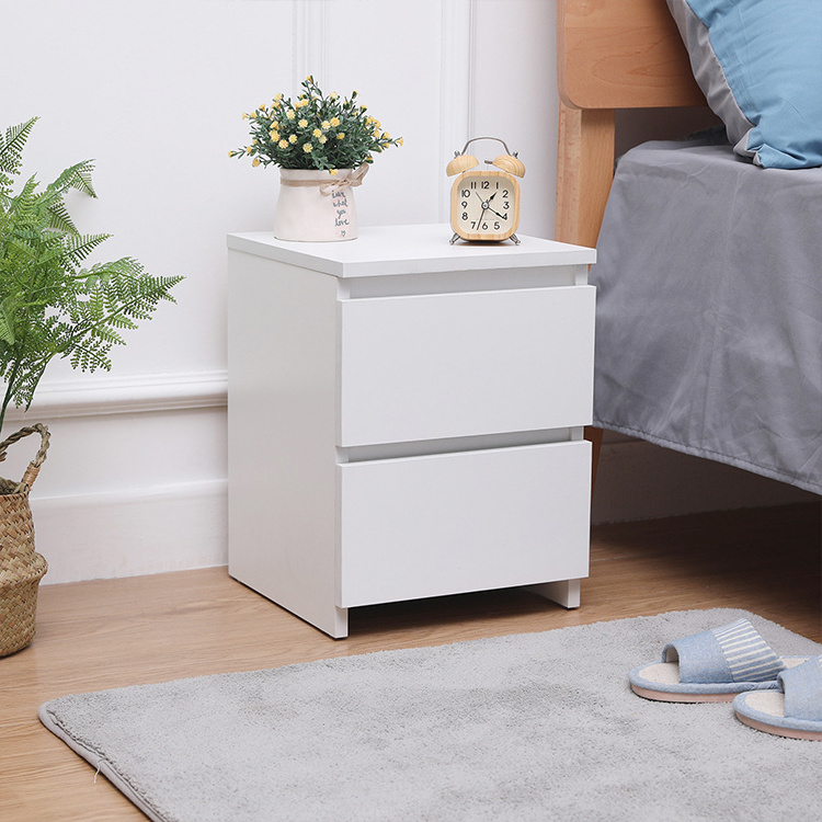 Nordic Style Hotel Bedroom Furniture Bedside Table White Floating Small Black Nightstand