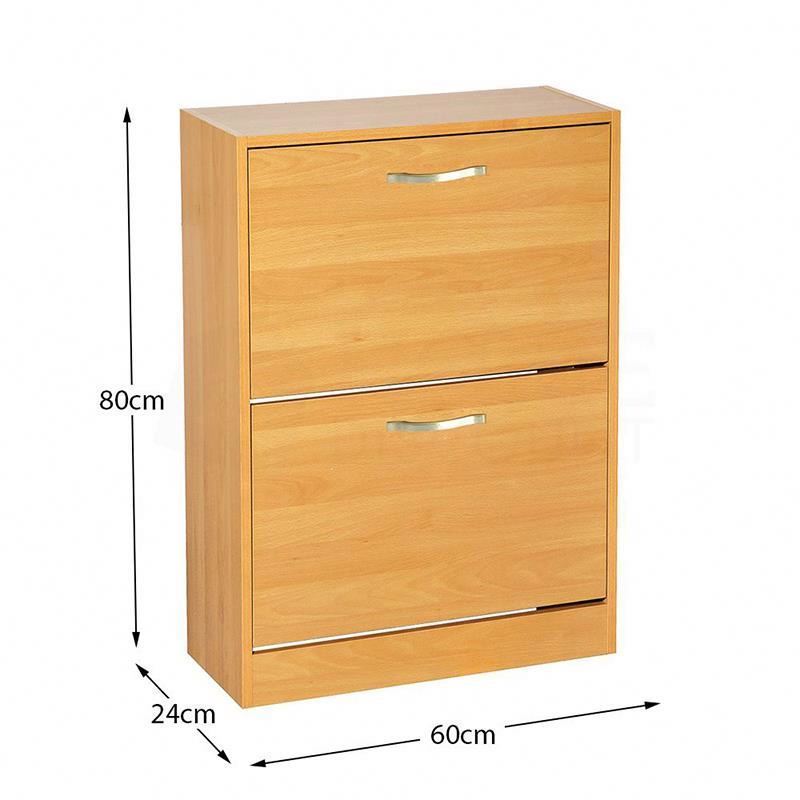 Quality Good Price Wood Modern Style 2 Door Revolving Display Racks Shoes Storage Cabinet for home Student Apartment