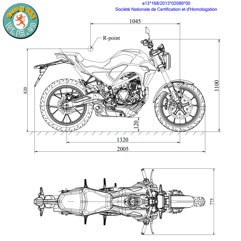 Design Gasoline Pit Bike Good Sell New Motorbike 50cc Hot Sale Automatic Gas Scooter 50cc, 125cc CK Plus With Euro 5 EEC