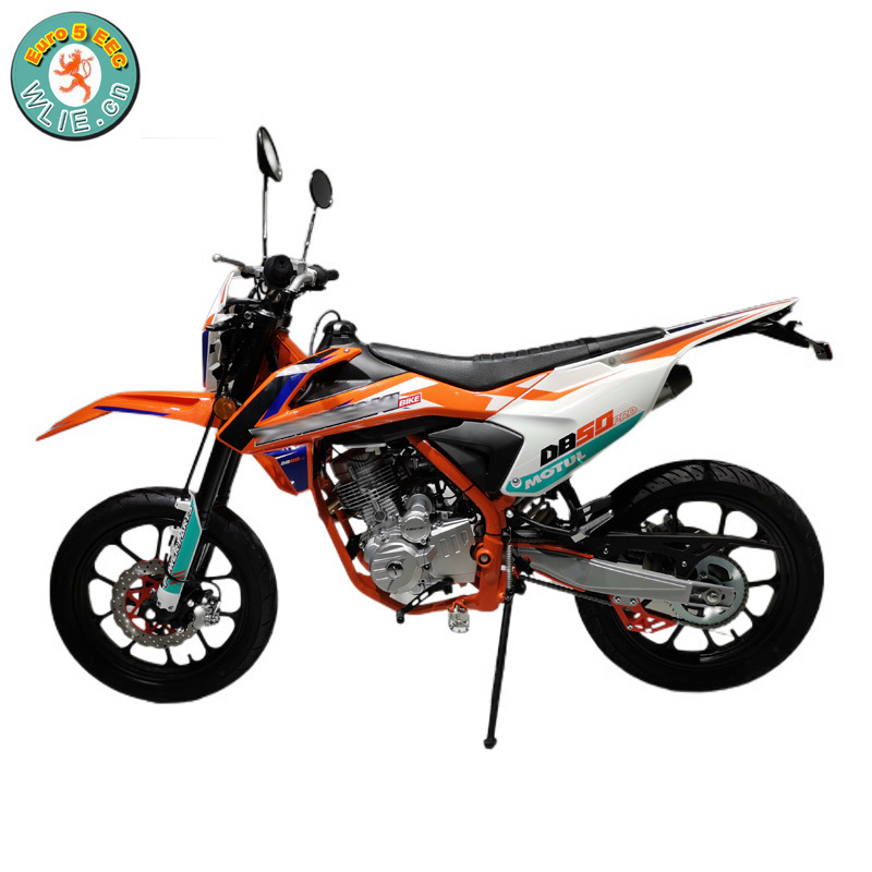 New Gas Motobike Portable Motorized Bikes Street Motocicleta Motorcycle 50cc Dirt Bike DB50 Pro With Euro 5 EEC COC