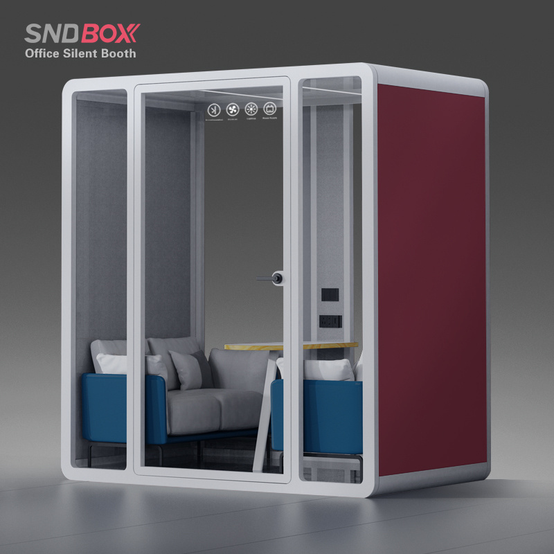 School L size soundproof booth study 2 person silence pod noise reduction movable piano booth drum training soundproof booth