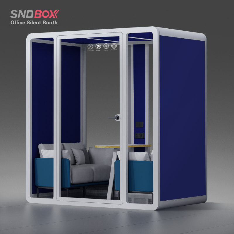 School L size soundproof booth study 2 person silence pod noise reduction movable piano booth drum training soundproof booth