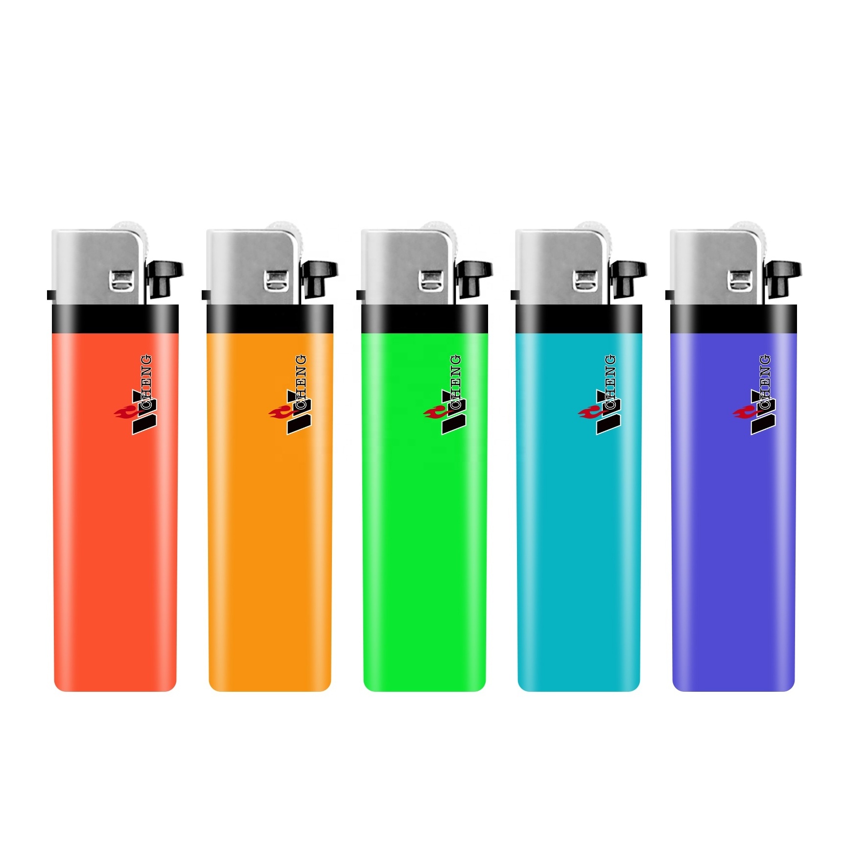 2023 WP33 Wholesale Custom logo smoke fancy refillable Cigarette Butane Gas Normal Flame Flint Lighter