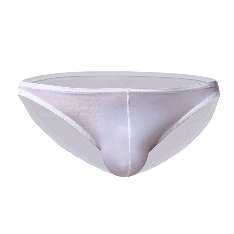 Ice silk seamless men's briefs Ice cool low waist summer new breathable transparent underwear