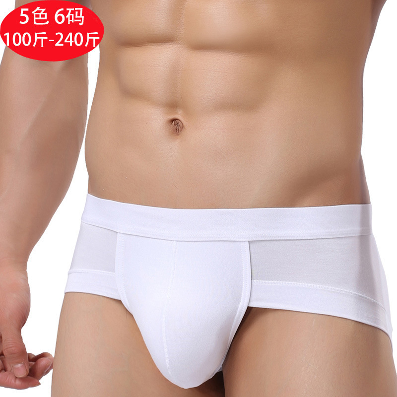 Fat men Modal briefs Hipster shorts tight-proof men's briefs