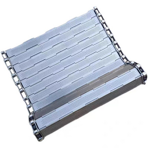 transmission chain link Metal plate conveyor belt barrier gate aluminum unloading loading ramps with scraper