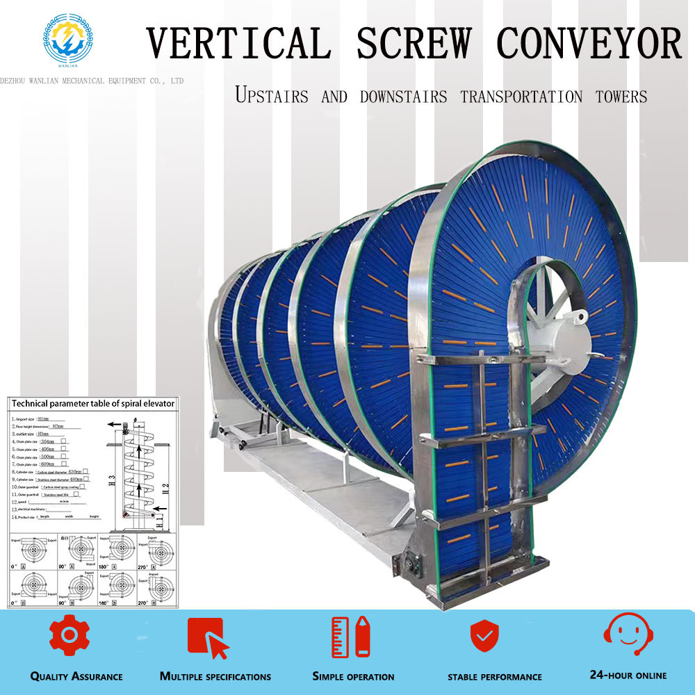 rubber spiral rollers dryer fabric conveyor grid belt shaft screw auger chip conveyor for animal feed