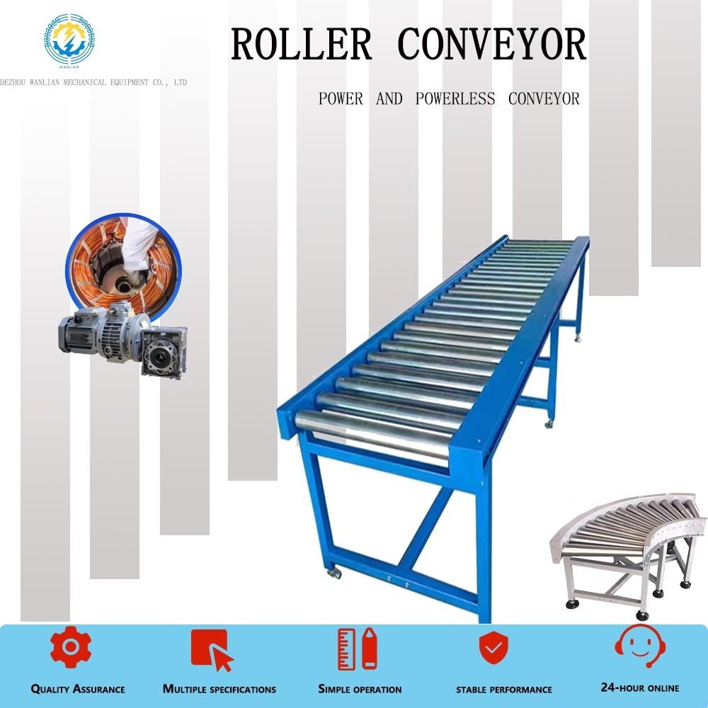 motorized gravity curve turning  stainless steel manual roller slat belt electric drive conveyor assembly line for pallet