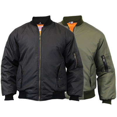 Custom Satin Bomber Jacket Men Wholesale High Quality Bomber Jacket Custom Men black Quilted bomber Jacket