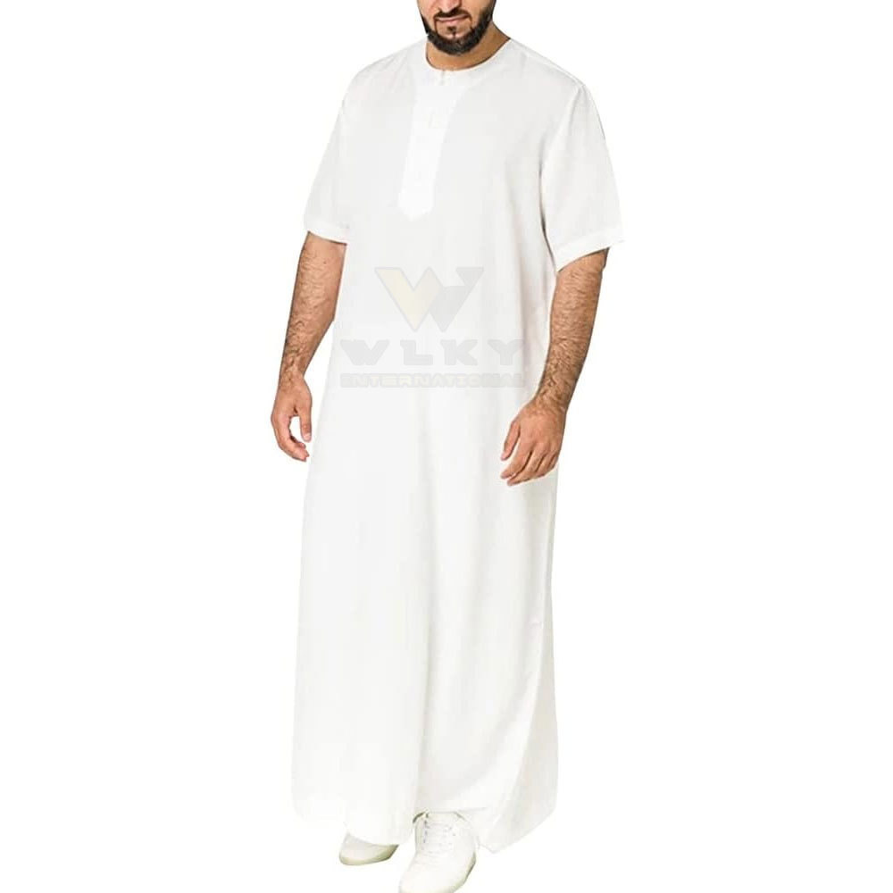 Best Selling Islamic Clothing Men Thobe Muslim Arabic Thobe Wholesale Price Jubba For Men In Stock