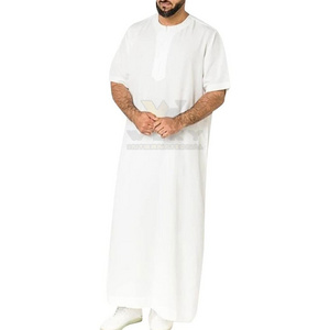 Best Selling Islamic Clothing Men Thobe Muslim Arabic Thobe Wholesale Price Jubba For Men In Stock