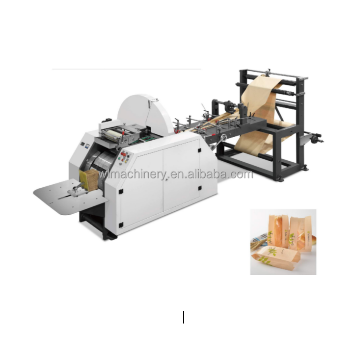 Flat Bottom Kfc V-bottom Food Bag With Printing Fully Automatic Kraft Paper Bag Making Machine