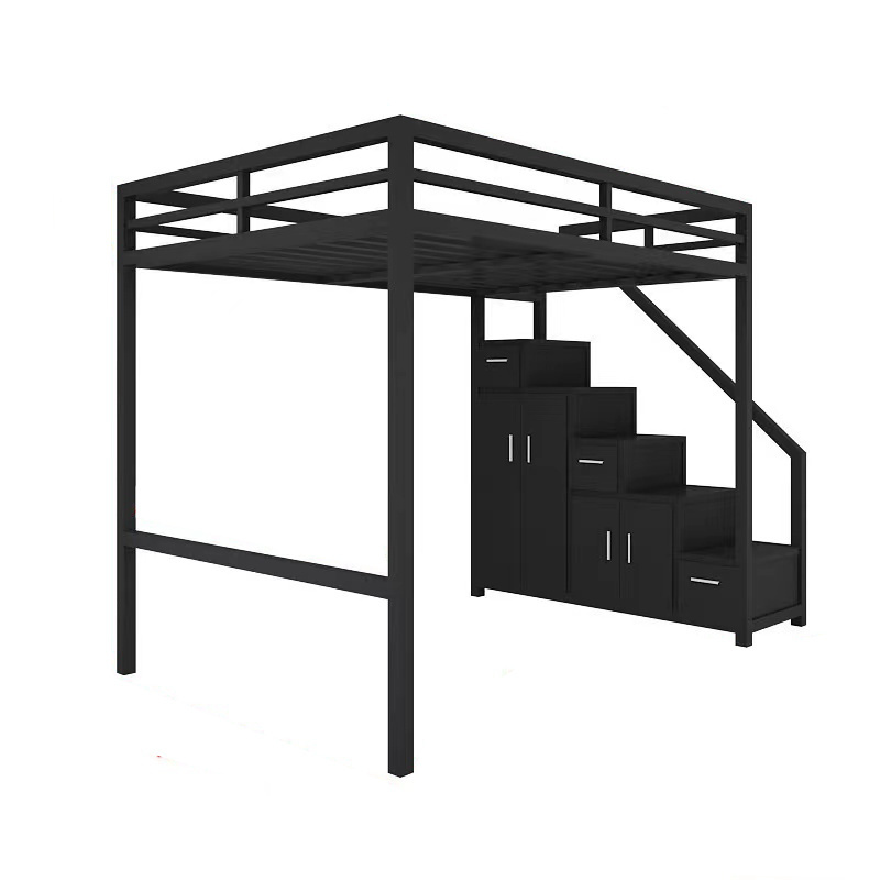 Modern Metal Adult Bunk Bed Plus Size Queen Steel Furniture Iron Loft Bunk Bed Metal School Dormitory Bed for Apartment