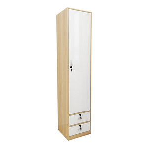 Single door wooden closet Bedroom set Small closet Multi-layer storage closet