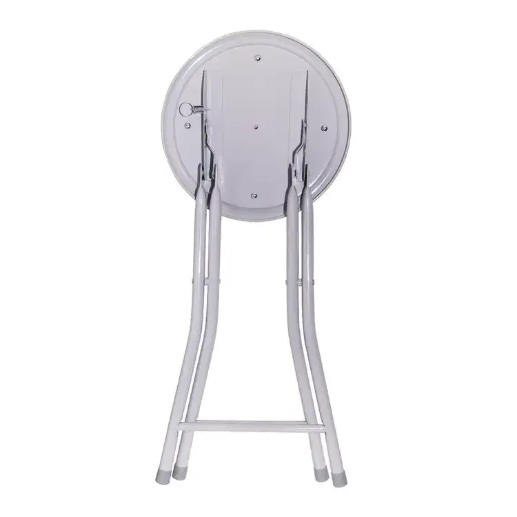 Outdoor Home Folding Stool Collapsible Padded Round Stool Metal Round Folding Stool With Vinyl Padded Seat