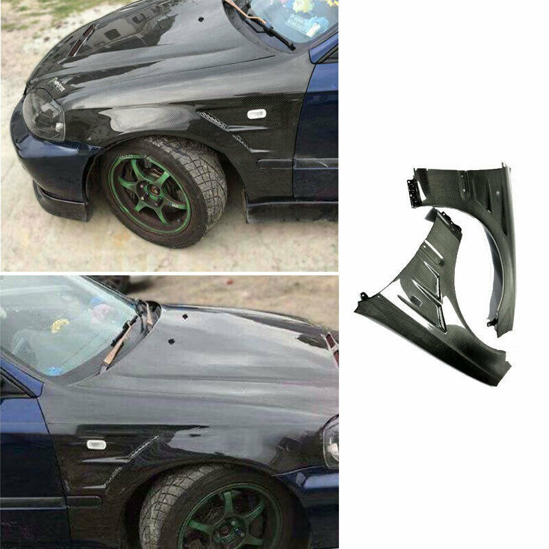 Real Carbon Fiber Front Side Fender for Honda 92-95 Civic 2D or 3D EG