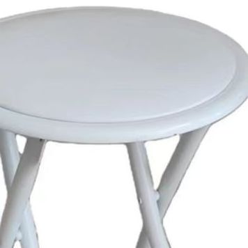 Outdoor Home Folding Stool Collapsible Padded Round Stool Metal Round Folding Stool With Vinyl Padded Seat