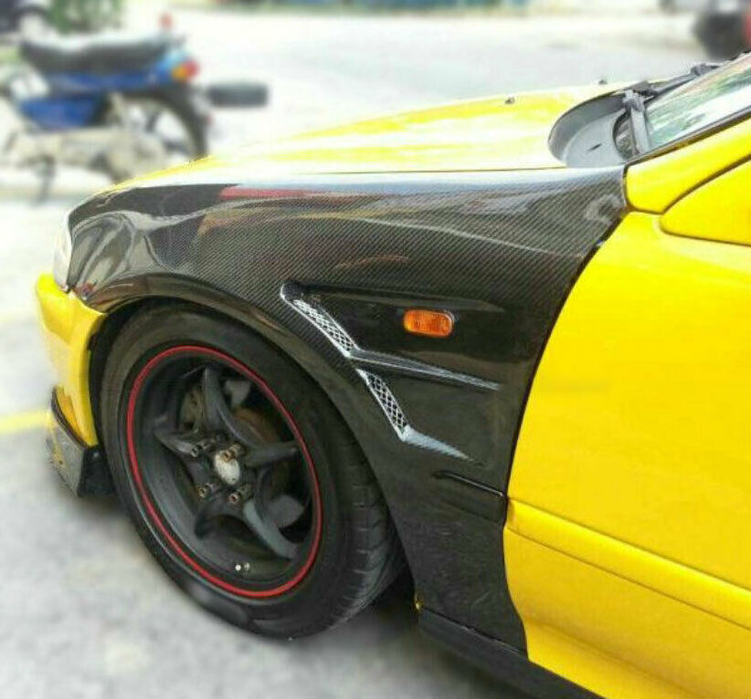 Car carbon fiber Front Side fender For Honda Civic EG 3D 92-95