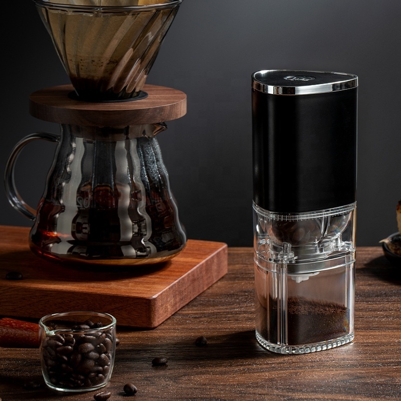 Small Electric Ceramic Coffee Grinder for Beans, Spices and More, Stainless Steel Blades, Removable Chamber