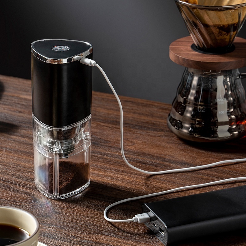 Small Electric Ceramic Coffee Grinder for Beans, Spices and More, Stainless Steel Blades, Removable Chamber