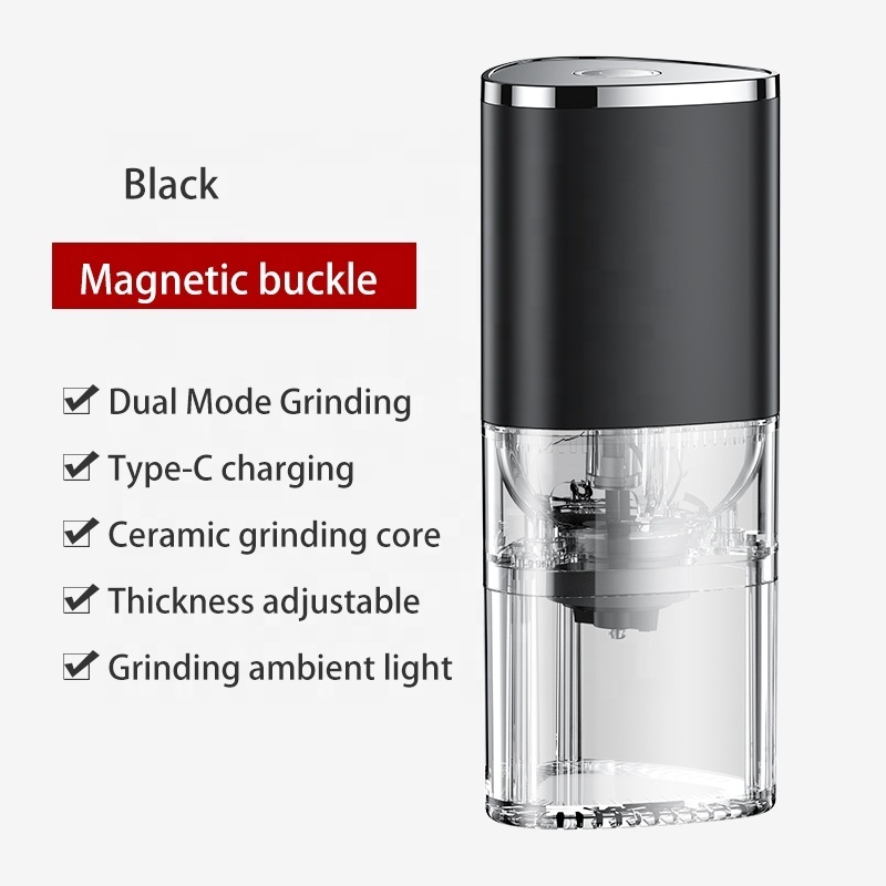 Small Electric Ceramic Coffee Grinder for Beans, Spices and More, Stainless Steel Blades, Removable Chamber