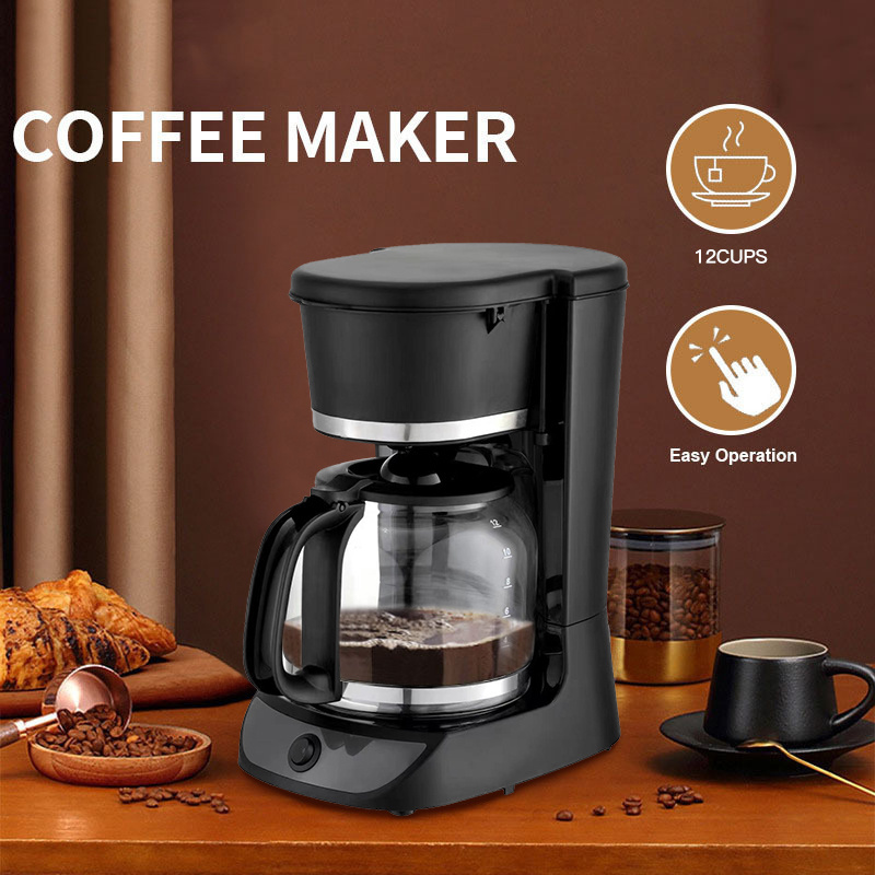 electric drip coffee machine 12 cups smart ground drip coffee makers with glass carafe