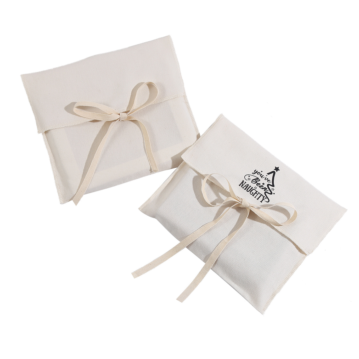 Custom Size Eco Friendly Cotton Envelop Pouch Flap Cloth Packaging Organic Recycled Cotton Dust Bag