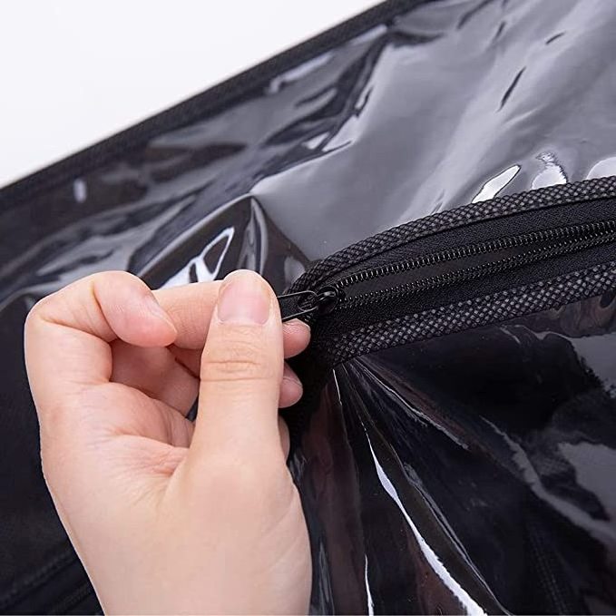 Non-Woven Custom Wig Bags Hair Packaging With Hanger Hair Extensions Storage Bag For Hairpieces Storage Holder