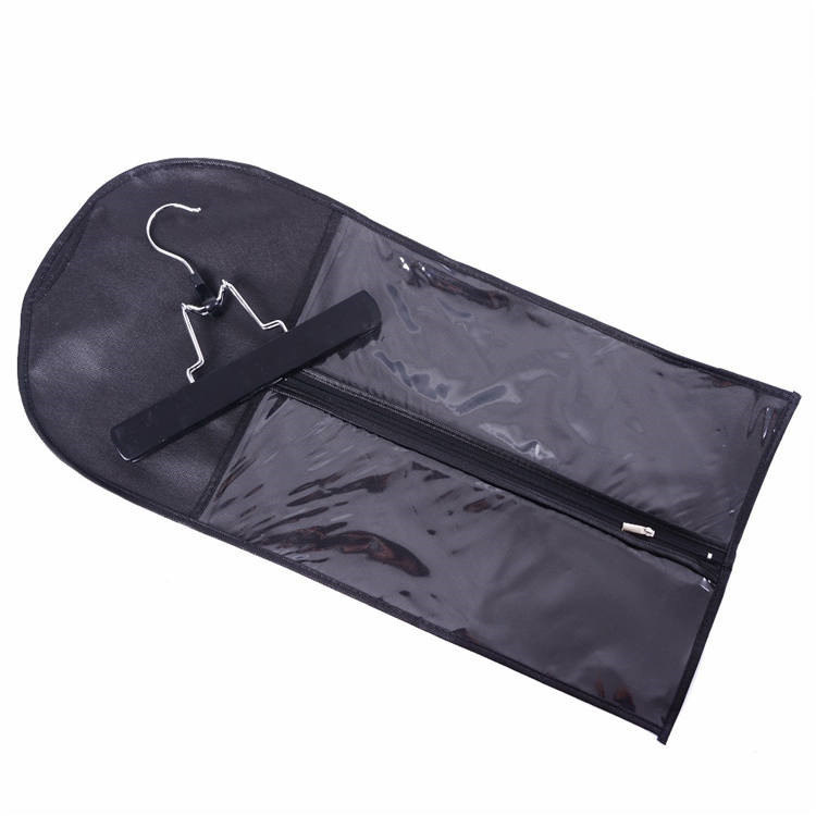 Fashion Design Non Woven And Pvc Hair Packaging Bag Wig Storage Bag With Hanger