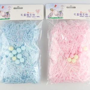 Shredded Paper Grass with Dolls Bunny Bouquet Crinkle Cut Paper for Gift Box Basket Filler Packaging Decoration