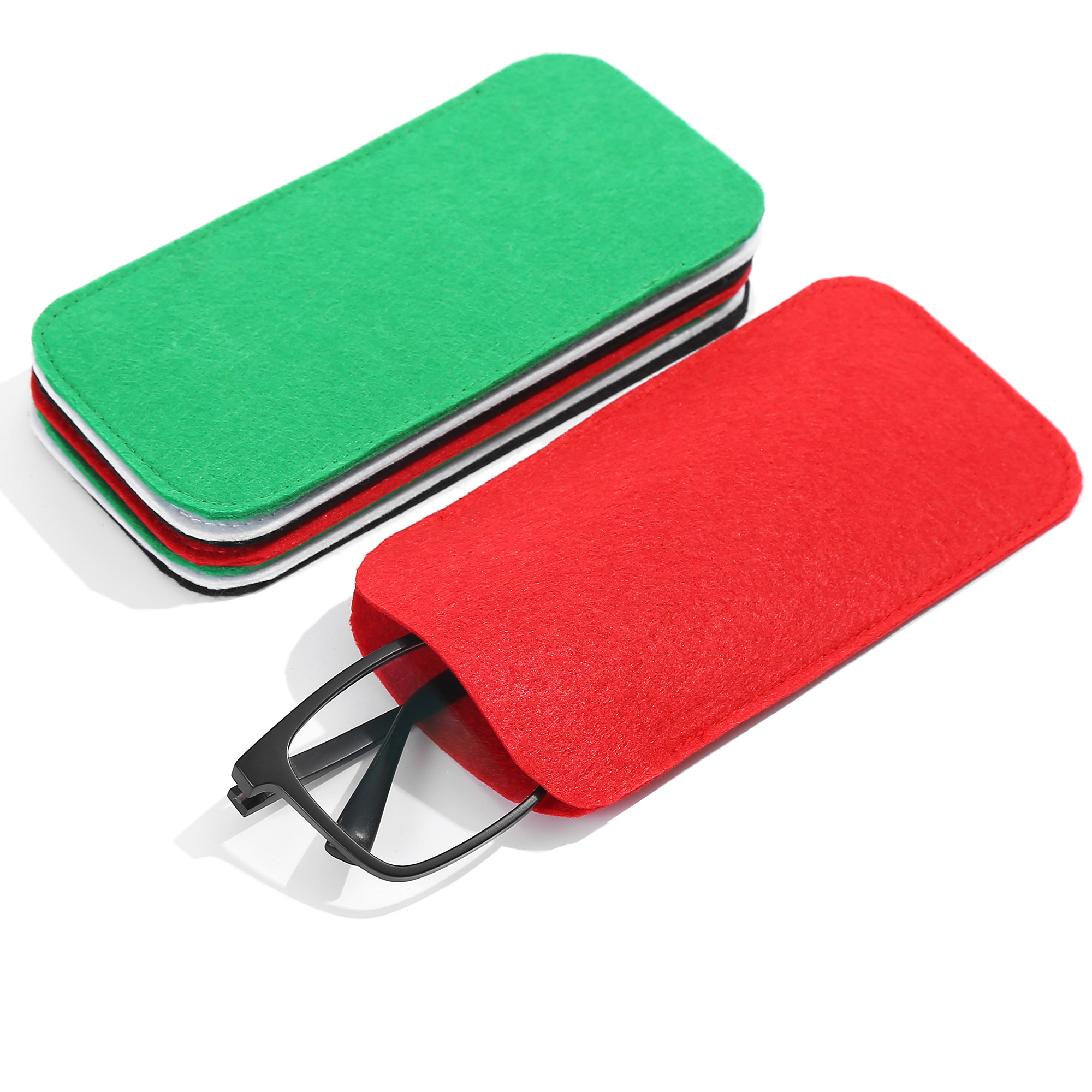 Soft Eyeglass Cases Bags Soft Felt Sunglasses Cases Portable Travel Glasses Storage Pouch for Men Woman