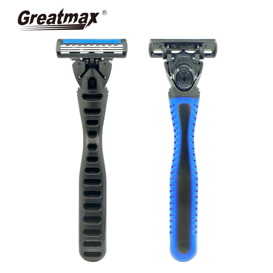 Custom  Stainless Steel Triple Blade Face Razors  disposable razor and cartridge