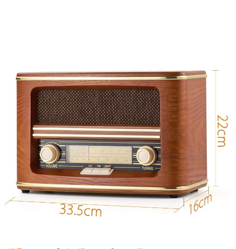 Retro wooden internet Radio bluetooth speaker stereo with usb/sd Vintage Radio alarm clock Music box